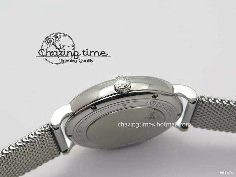 MIROTIME 1218 Portofino SCHAFFHAUSEN SS MKF 1:1 Best Edition Black Dial On Mesh Bracelet A Sporty 7342